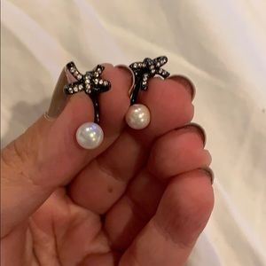 Fallon pearl earrings bow tie